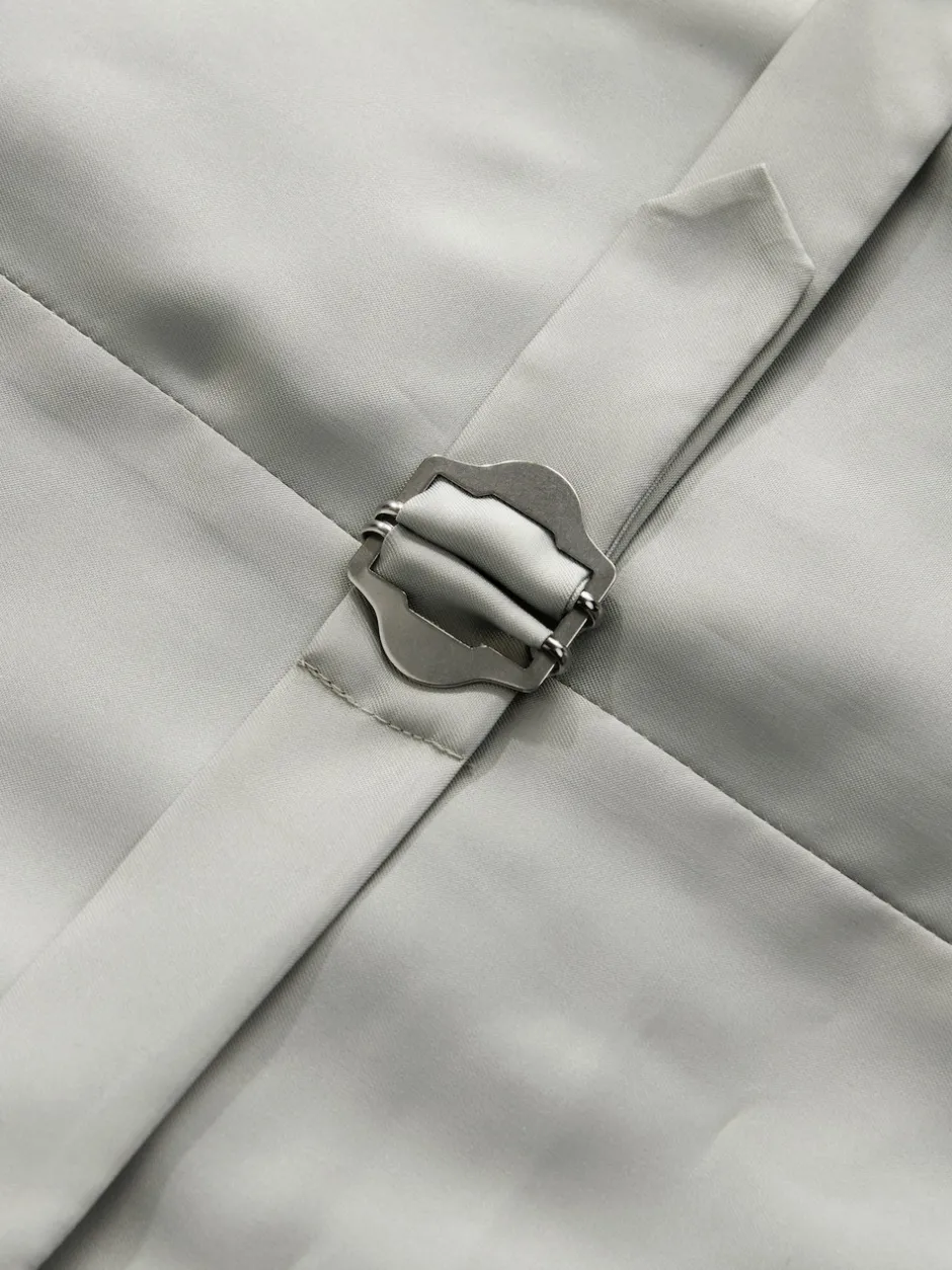 Next écru - Gilet de costume en lin Blend texturé Discount