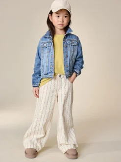 Next écru - Jean imprimé floral (3-16ans) Clearance