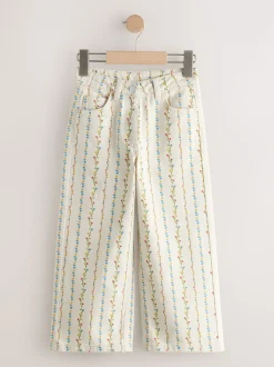 Next écru - Jean imprimé floral (3-16ans) Clearance