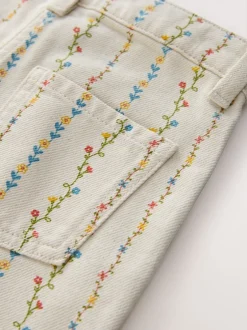 Next écru - Jean imprimé floral (3-16ans) Clearance