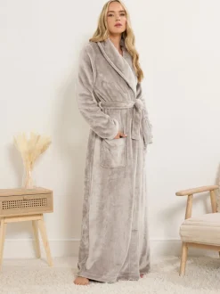 Long Tall Sally Écru - Peignoir châle Super Luxe Maxi Best