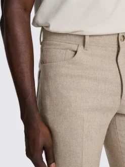 MOSS Écru - Pantalon à 5 poches Discount