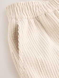 Next - Pantalons Amples en velours côtelé doux écru Hot