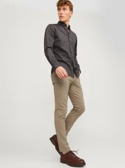 JACK & JONES Écru - Pantalons chino slim/coupe slim Discount