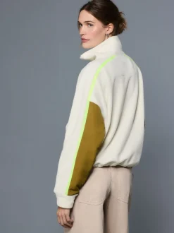 Next écru - Polaire à demi-zippée avec panneaux color block Online