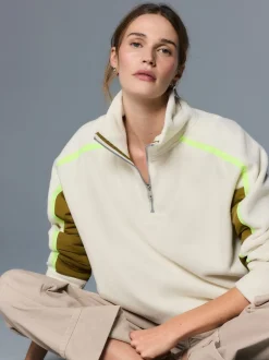 Next écru - Polaire à demi-zippée avec panneaux color block Online