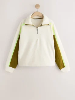 Next écru - Polaire à demi-zippée avec panneaux color block Online