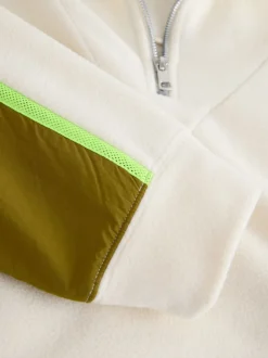 Next écru - Polaire à demi-zippée avec panneaux color block Online