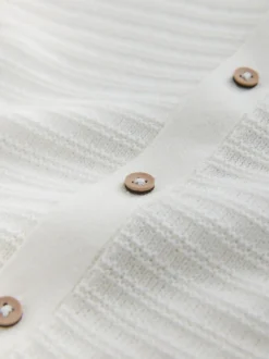 Next écru - Polo en maille à manches courtes et col Revere (3mois7ans) Discount