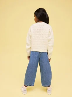 Next écru - Pull 3D à fleurs brodées (3-16ans) Discount