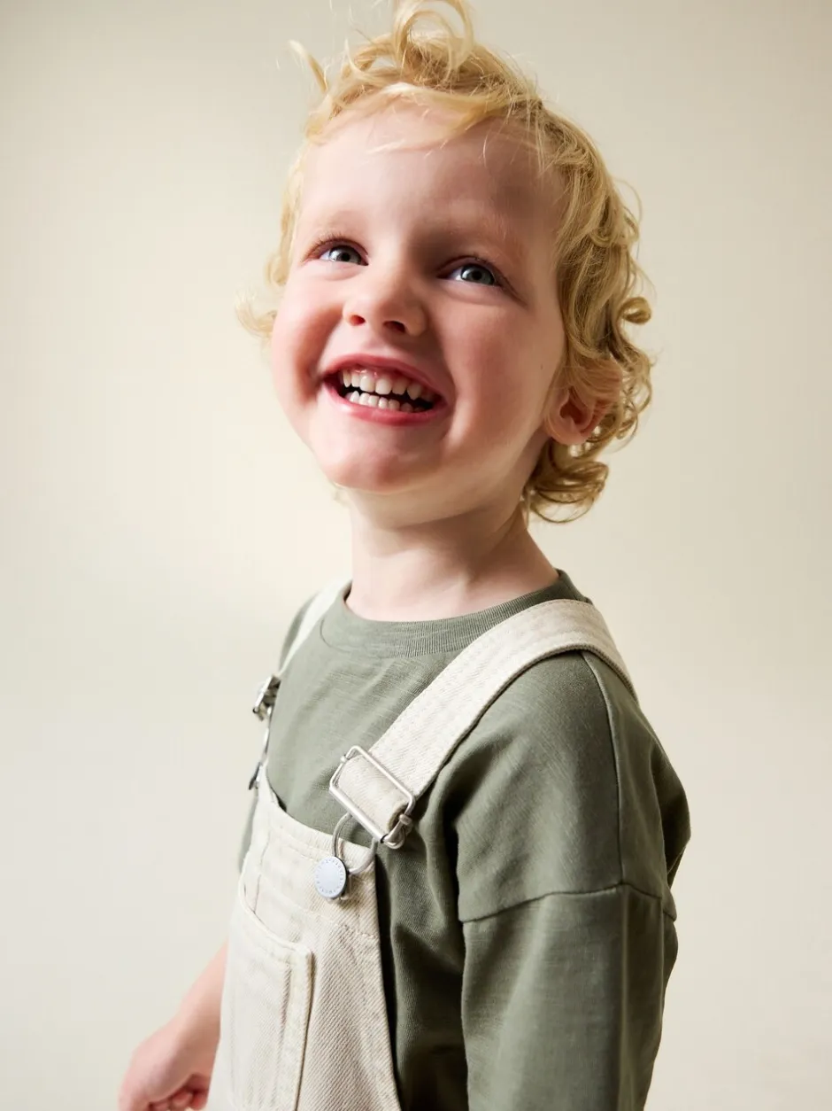 Next écru - Salopette cargo en coton tissé en sergé (3mois-7ans) Outlet