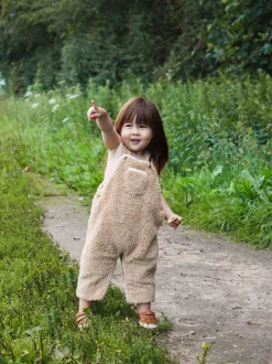 The Little Tailor Écru - Salopette douillette en polaire sherpa bébé Hot