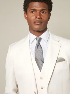 Next - Slim Fit (Slim Fit) - Veste de costume texturée écru New