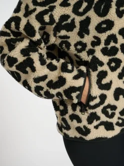 South Beach - Borg Veste Quarter Zip Écru Sale