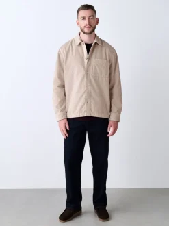 Next écru - Surchemise veste-chemise en velours côtelé à poche unique Outlet