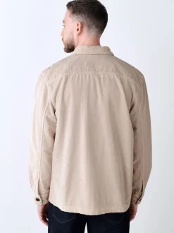 Next écru - Surchemise veste-chemise en velours côtelé à poche unique Outlet