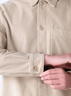 Next écru - Surchemise veste-chemise en velours côtelé à poche unique Outlet