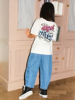 Next écru - T-shirt graphique oversize Lilo & Stitch (3-16ans) Sale