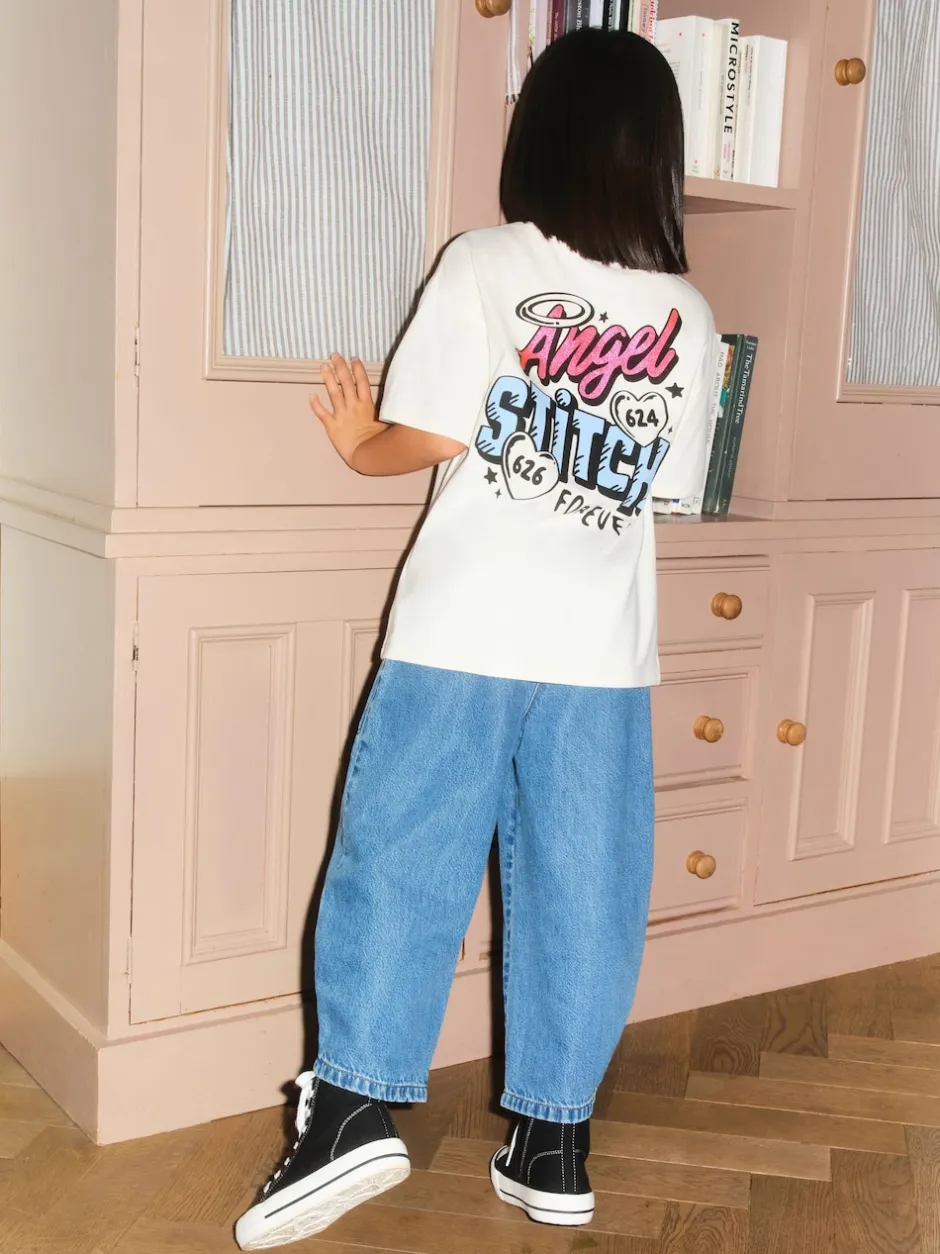 Next écru - T-shirt graphique oversize Lilo & Stitch (3-16ans) Sale