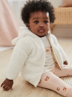 Next écru - Veste à capuche bébé en polaire (0mois2ans) Hot