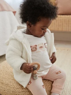 Next écru - Veste à capuche bébé en polaire (0mois2ans) Hot