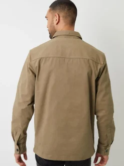 Threadbare - Veste-chemise boutonnée en sergé Écru Hot