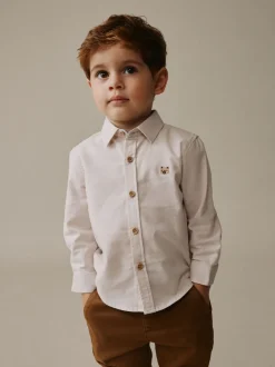 Next - Chemise Oxford à manches longues (3mths-7yrs) Écru avec personnage Online