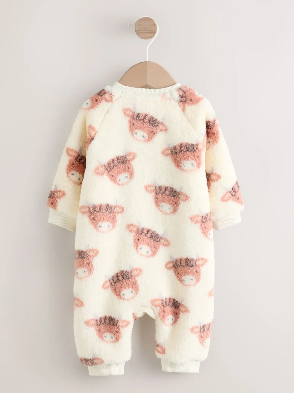 Next Écru Hamish - Combinaison de nuit épaisse en polaire bébé Sale