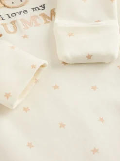 Next Écru J'aime ma maman - Dors-bien bébé zippé bidirectionnel (0-18mois) Online