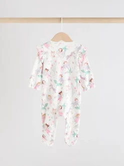 Next Écru motif fée - Lot de 3 dors-bien bébé à fermeture éclair bidirectionnelle (0-2ans) Best