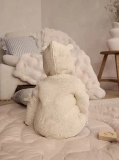 Next Écru moucheté - Bébé à capuche en tricot Cardigan Hot