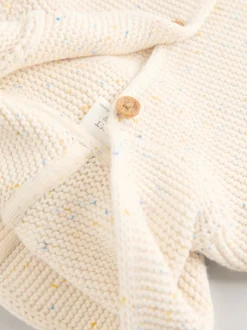 Next Écru moucheté - Bébé à capuche en tricot Cardigan Hot