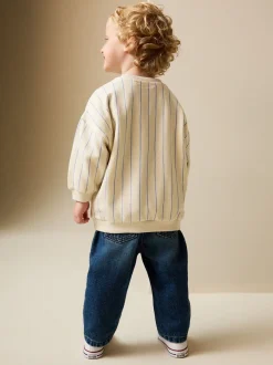 Next - Sweat imprimé All-over Col rond (3mois -7ans) Écru rayé éléphant Hot