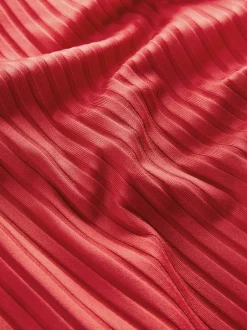 Next - Maillot de bain plongeant et galbant avec contrôle du ventre Côtes rouges Sale