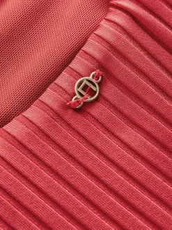 Next - Maillot de bain plongeant et galbant avec contrôle du ventre Côtes rouges Sale