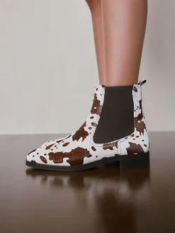 Next - Bottines Chelsea ultra confortables Cuir à imprimé vache Best