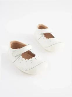 Next Cuir blanc - Chaussures Crawler Mary Jane Clearance