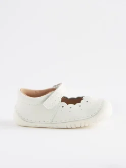 Next Cuir blanc - Chaussures Crawler Mary Jane Clearance