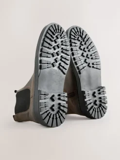 Next Cuir huilé marron chocolat - Chelsea Bottes/Bottines Forever Comfort® à bout rond Hot