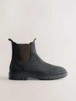 Next Cuir huilé noir - Chelsea Bottes/Bottines Forever Comfort® à bout rond Outlet