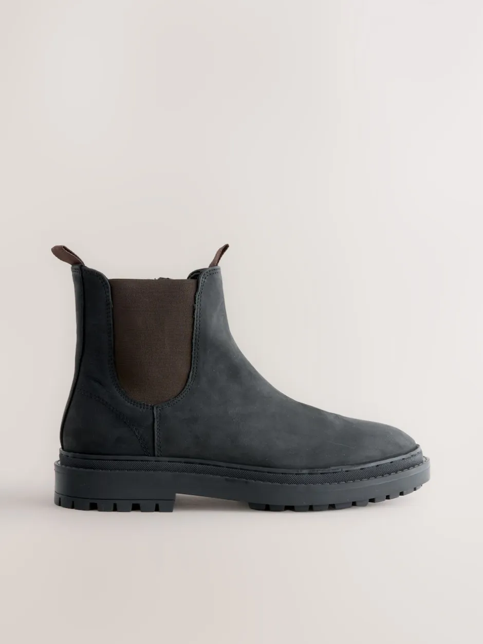 Next Cuir huilé noir - Chelsea Bottes/Bottines Forever Comfort® à bout rond Outlet