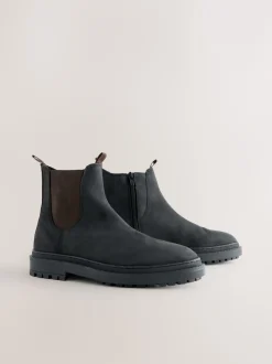 Next Cuir huilé noir - Chelsea Bottes/Bottines Forever Comfort® à bout rond Outlet