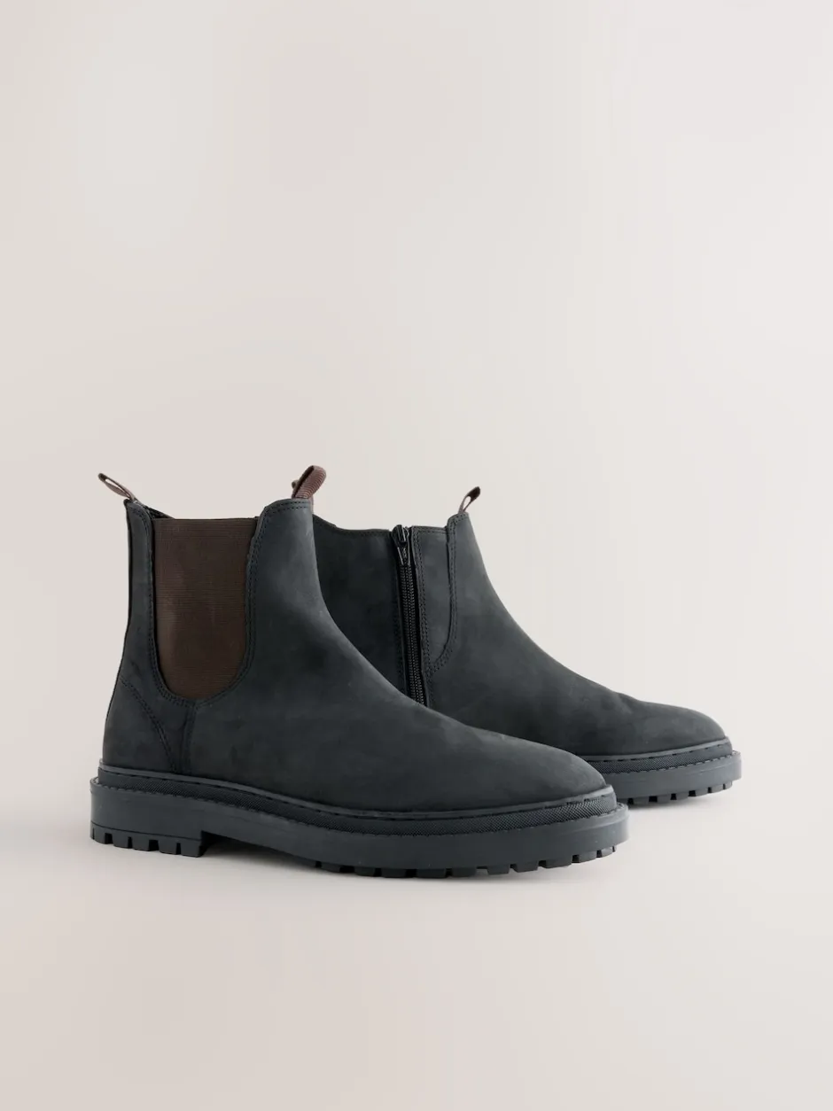 Next Cuir huilé noir - Chelsea Bottes/Bottines Forever Comfort® à bout rond Outlet