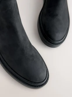 Next Cuir huilé noir - Chelsea Bottes/Bottines Forever Comfort® à bout rond Outlet