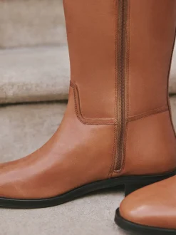 Next Cuir marron fauve - Bottes d’équitation plates Forever Comfort® Online