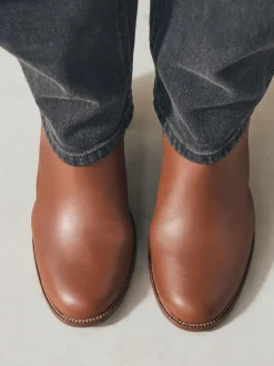 Next Cuir marron fauve - Bottines Forever Comfort® à pièces métalliques Outlet