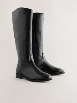 Next Cuir noir - Bottes d’équitation plates Forever Comfort® Outlet