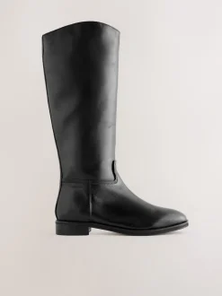 Next Cuir noir - Bottes d’équitation Forever Comfort® Coupe standard avec mollet large Clearance