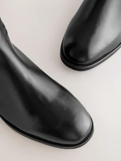 Next Cuir noir - Bottes d’équitation plates Forever Comfort® Clearance