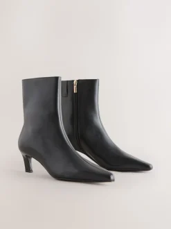 Next Cuir noir - Bottines à talons Forever Comfort® avec bout ciselé Online
